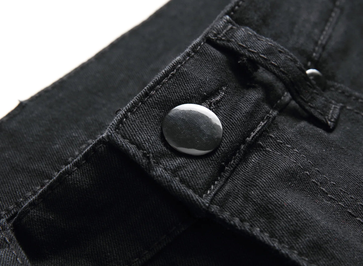 Punk Street Style Ripped Skinny Jeans Men Vintage Wash Solid Denim Trouser Mens Casual Slim Fit Pencil Denim Holes Pants 2024