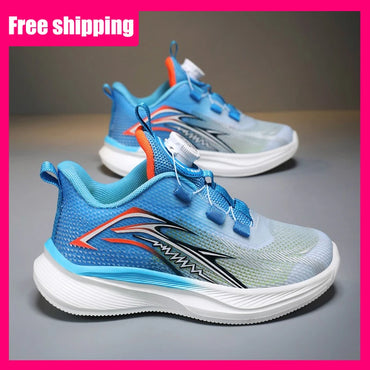 Childrens Sports Shoes Summer Mesh Casual Breathable Anti Slip Student Running Shoes Outdoor Training Elastic Fitness Shoes Kids
