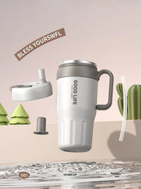 304 Stainless Steel Insulated Water Bottle 620/720ml Car Ice Cup Thermos Straw Cup Coffee Tumbler Cold and Hot Vacuumm Cup