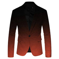 Men's Spring and Autumn New British Fashion Solid Color Suit Jacket, Casual Single-button Lapel Slim Spell Color Suit Jacket