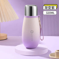 Mini stainless steel insulated cup, portable pocket pot, student tea and water separation creative casual cup gift