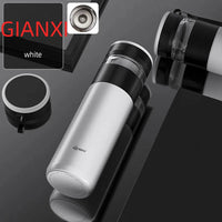 GIANXI Portable 500ML Black Water Bottle Home Stainless Steel Thermos Bottle Drink Items Vacuum Flasks Filterate Coffee Cup