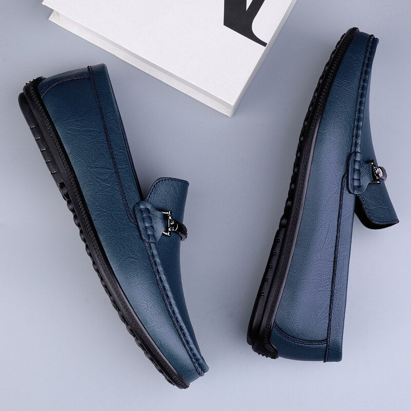 Fashion Mens Genuine Leather Shoes New Arrival Casual Shoes Business Men Slip-on Shoes All-Match Loafers Handmade Driving Flats