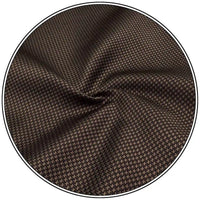 U27 Brown Houndstooth Necktie Set Handmade Wedding Fashion Extra Long Size Classic Ties for Mens Hanky
