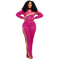 Tracksuit Women Pants Set Two Piece Set Autumn Winter Zipper Jacket Tops Suits Jogging Vintage Patchwork Outfits Y2k Streetwear