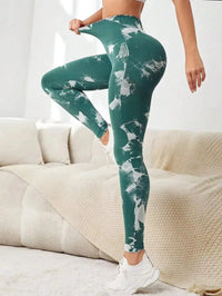 Tie Dye Gym Yoga Pants Fitness Workout Sportswear Clothing For Women High Waist Scrunch Butt Liftting Sports Leggings