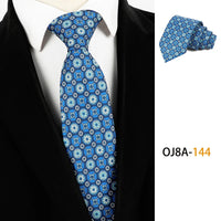 Fashion 8CM Mens Necktie Print Patterns Classic Neck Ties For Man Groom  Handfeel Polyester Necktie Business Wedding Accessories