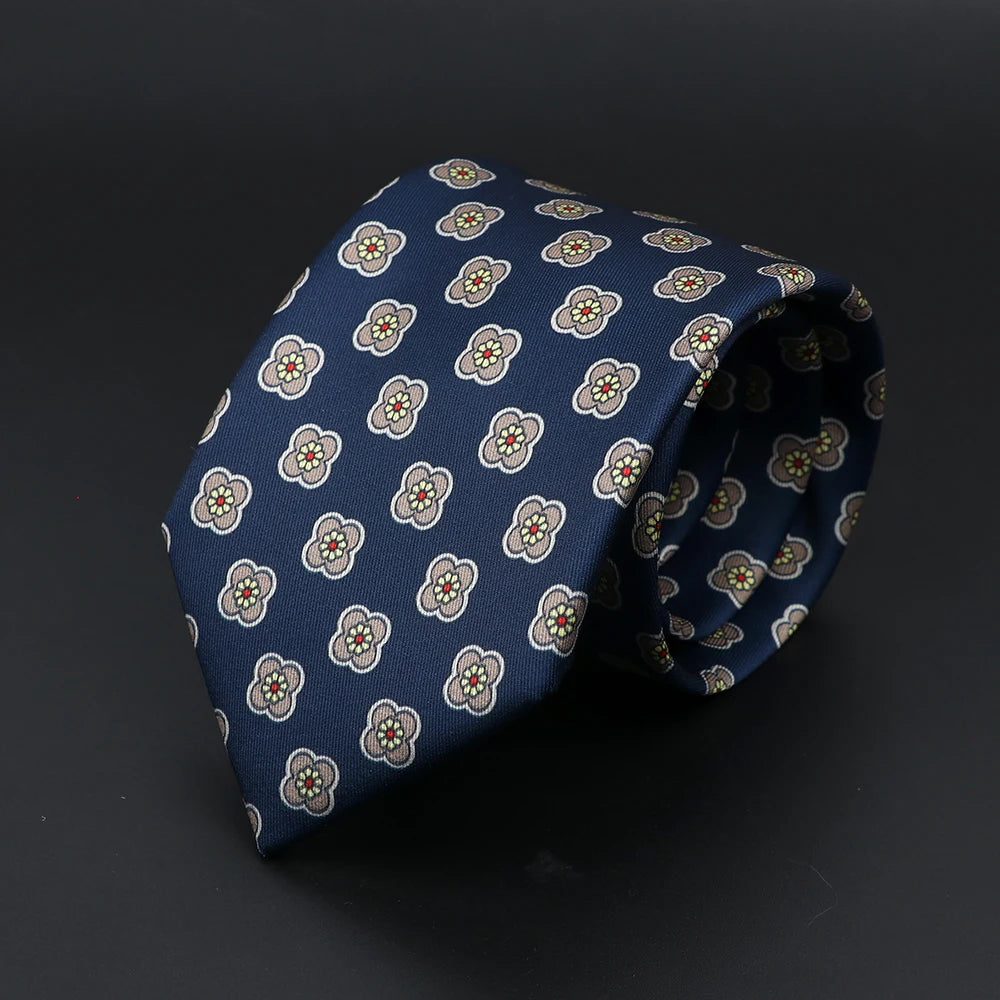Fashion Men's 7.5cm Silk Tie Super Soft Bohemian Style Dot Chic Novelty Red Blue Necktie Suit Shirt Luxury Banquet Accessories
