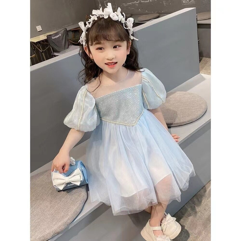 Girl Dress 2022 Summer Children Clothing Korean Clothing Girls Princess Skirt Gauze Skirt Children Birthday Party Skirt