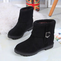 Snow boots women new autumn winter fashionable versatile round toe women's shoes simple comfortable women's short boots