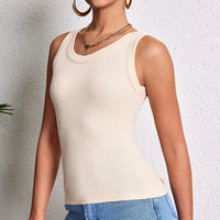 1/3 Pcs Ladies Solid \ Suspender Vest Sexy Round Neck Sleeveless T-shirt Comfortable And Fashionable Women And Teenagers Vest