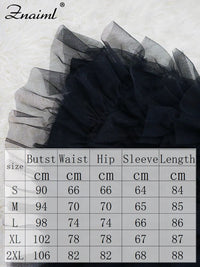 Znaiml Fashion Blazer Style Long Sleeve Ruffles Mesh A-line Mini Dress Women Spring Office Lady Sexy Club Party Birthday Dresses