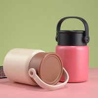 Durable Insulated Stainless Steel Thermos Cup Portable 500ml Thermos Pot Leak Proof with Spoon Vacuum Flask Picnic
