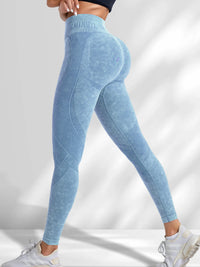 Women Seamless Gym High Waist Yoga Pants Hip Lifting Outdoor Sports Tight Waist Letter Sand Washed Pants Exercise Yoga Leggings