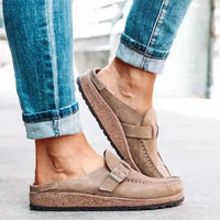 Gacimy Women Cork Footbed Clogs Sandals With Adjustable Buckle Cozy Arch Support Men Mules Retro Suede Clogs Slippers Home Shoes