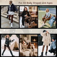 One Seam Fleece Lined Tights Shaping Thermal Leggings Compression Band Translucent Pantyhose Sheer Fleece Leggings Plus Size