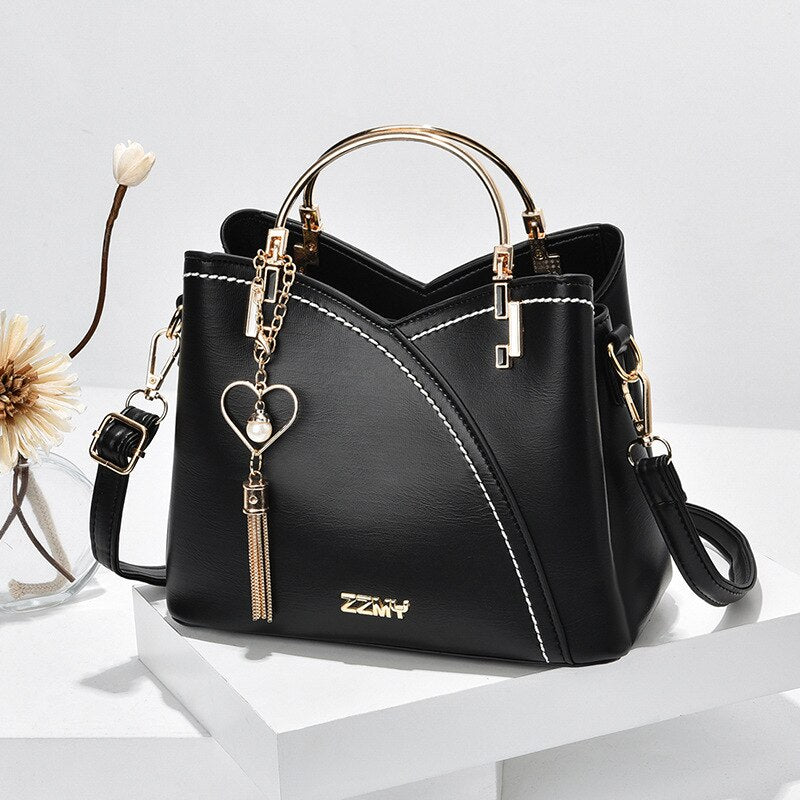 Women's bag 2023 new fashion handbag Korean version contrast color large capacity fashion shoulder messenger bag