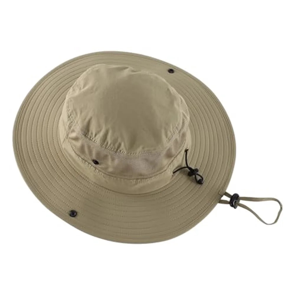 Connectyle UPF50+ Mens Sun Hat Wide Brim Adjustable Womens UV Protection Beach Bucket Hat for Fishing Hiking Snap Up Cowboy Hat
