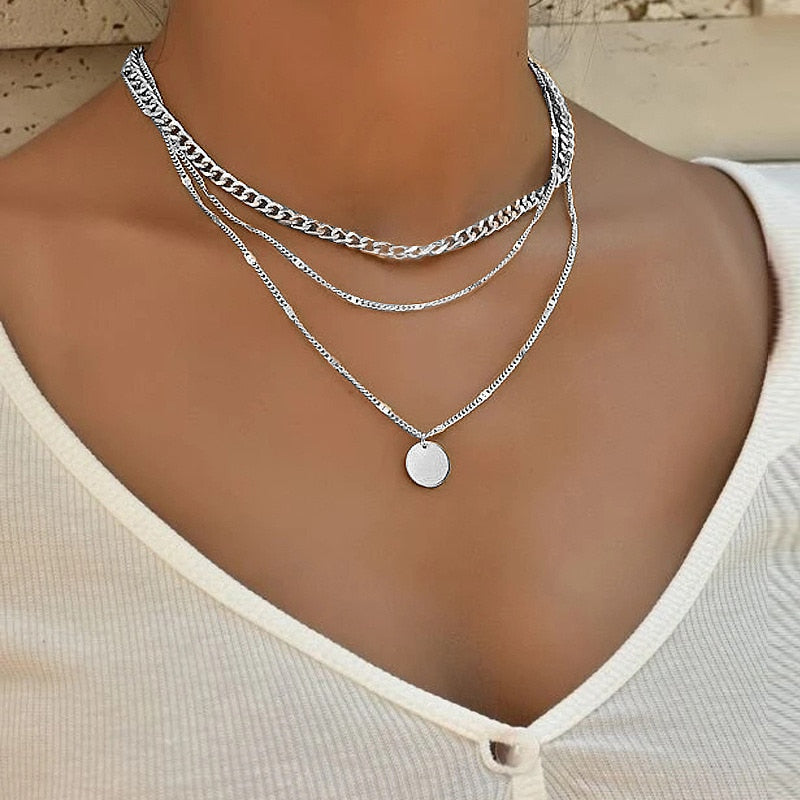 Trendy Heart Shaped Pendant Necklace Opal Chain Shiny Women 2023 Temperament Jewelry Choker Necklace Wedding Jewelry Gifts