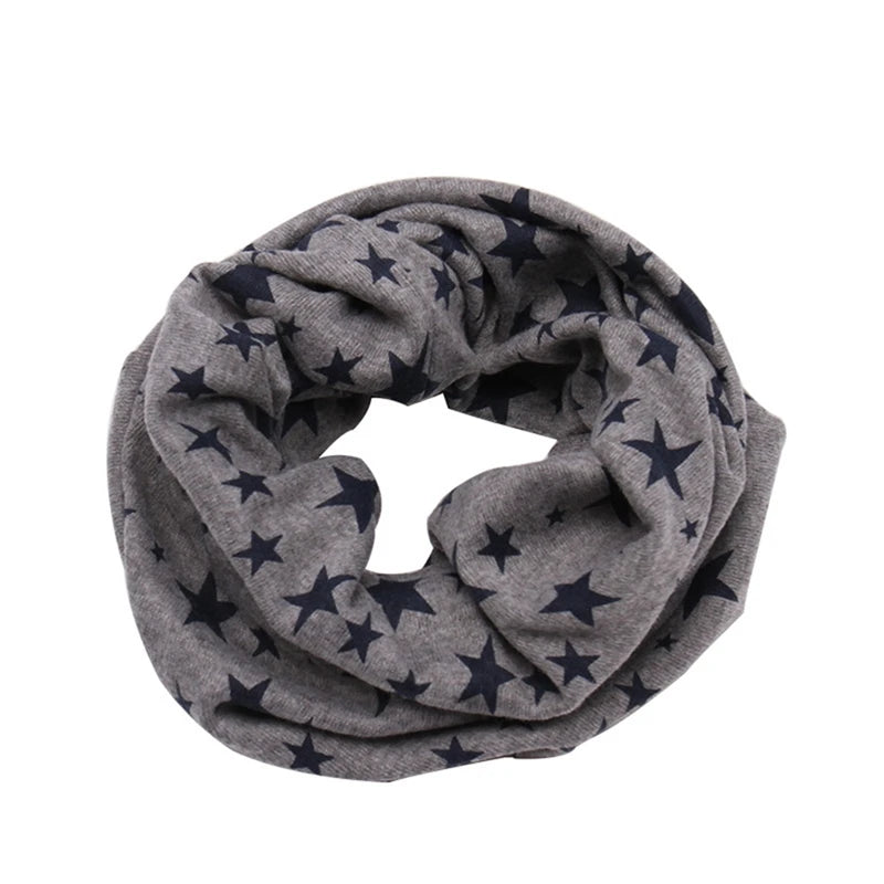 Winter Spring  Kids Scarf Baby Clothing Accessory Scarf Boys Girls Neck Collar Outdoor Snood Children Cotton Scarf Cute Stars