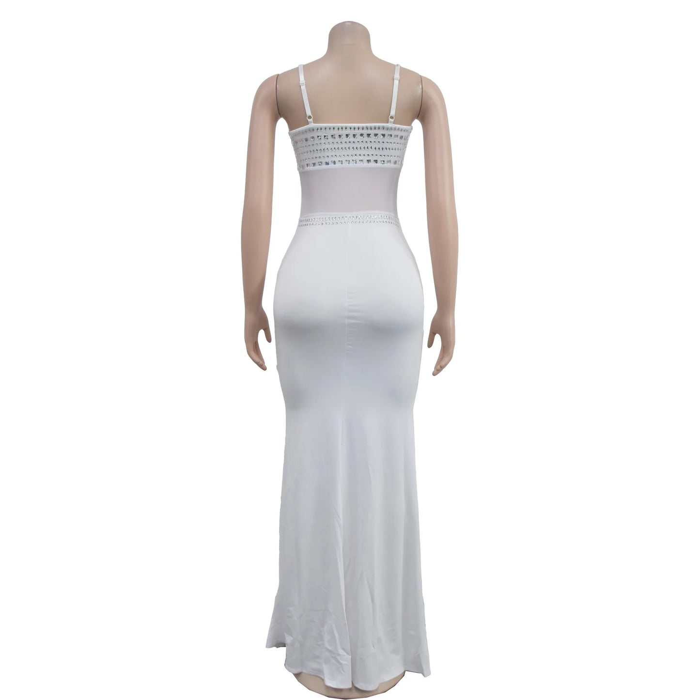 Fashion Women's Hot Diamond Mesh Dresses Summer New Sexy Transparent Lace Party Elegant Female Maxi Dress 2025