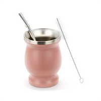 A36T-Stainless Steel Tea Cup Tea Cup Set For Insulated Straw Cup Insulated Simple Cup Durable Pink