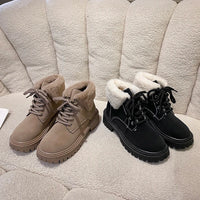 Winter padded warm cotton shoes, versatile and fashionable high-top women's shoes