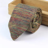 New Style Gradient Fashion Men's Solid Colourful Tie Knitted Ties Necktie Normal Slim Classic Woven Cravate Narrow Neckties