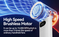 Portable Fan 120-Speed Digital Display Ice Cooling Tech Stylish Semiconductor Condensation Mini Personal Fan  for Home, Office