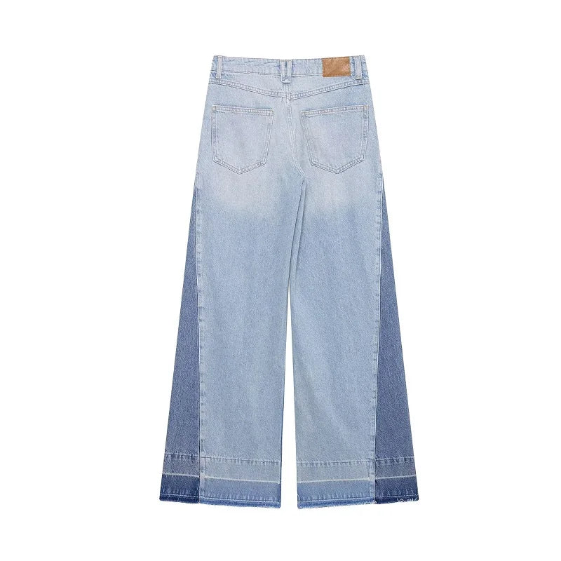 MUJER Blue Baggy Jeans for Women Wide Leg Jeans Pants Woman High Waist Denim Pants Women Casual Trousers Cargo Women's Jeans