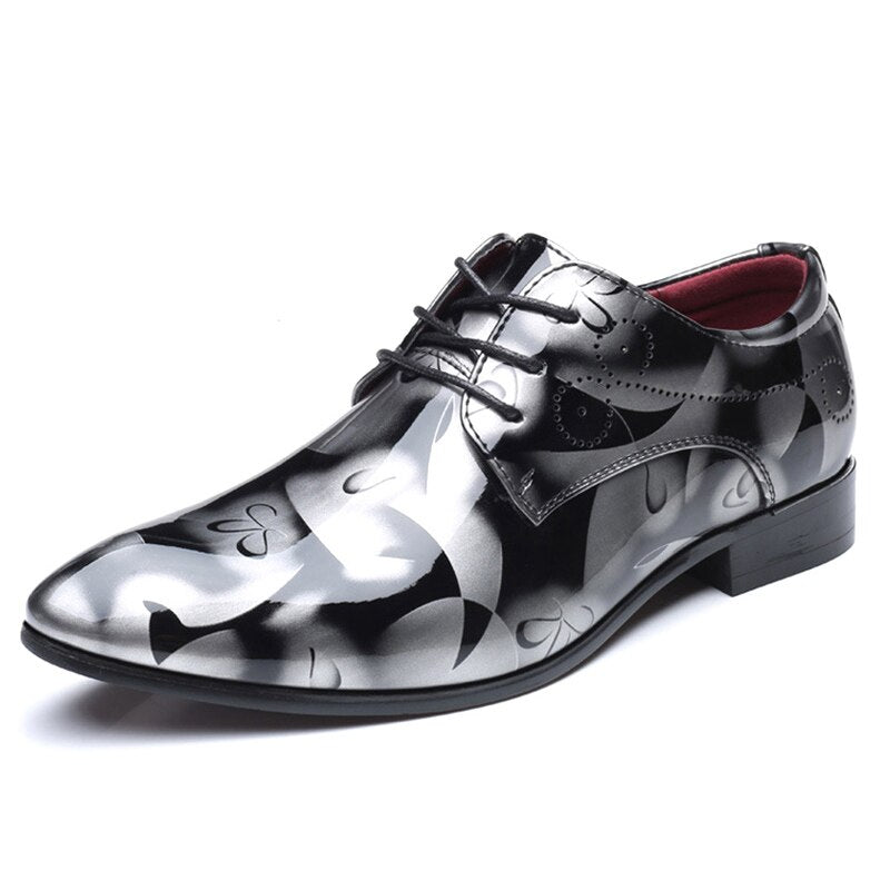 Patent Leather Oxford Shoes for Men Dress Shoes Men Formal Shoes Pointed Toe Business Wedding Shoes Plus Size 50 Dress Shoes