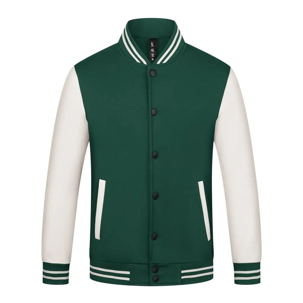 Mens Jacket Trend New Button Casual Coats Round Neck Baseball Uniform  Spring And Autumn Tide Brand Clothes Print LOGO LS-2211