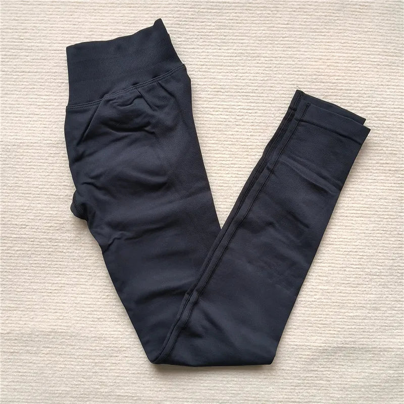 Seamless Sporty Leggings High Elastic Yoga Leggings Fitness Pants Butt Lifting Tights Tummy Control Squat Proof Workout Tights