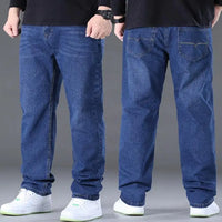 Jeans for Men Big Size 28-50 Denim Fabric Large Size Pants for Fat People 45-150kg Jeans Hombre Wide Leg Jeans Pantalon Homme