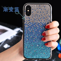 Flash diamond three-color gradient Phone Case For iPhone 14 13 12 mini 11 Pro Max 8 7 Plus XR XS X Wear-Resistant Glitter