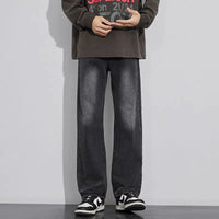 Jeans Men Wide Leg Explosive Jeans Male Loose Straight Denim Pants 2025 Autumn Harajuku Vintage Blue Trousers Streetwear Clothes