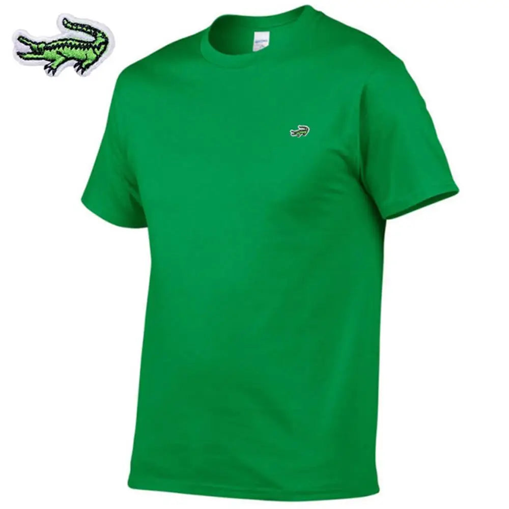 Mens New Pure Cotton Brand T-shirt Mens O-Neck T-shirt Mens Casual Top