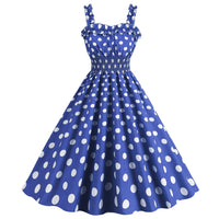 Elegant Women Pink Polka Dot Dress Summer Robe Hepburn 1950s 60s Vintage Sexy Halter Rockabilly Retro Party Dresses 2026 Vestido