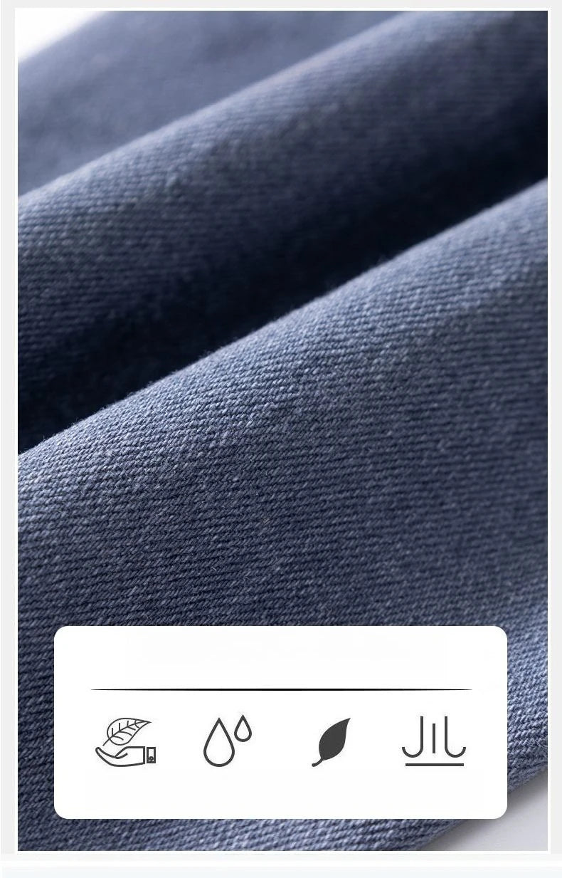 Male Brand Jeans Clothing Light Luxury Stretch Looes Fit Pants Comfortable Soft Business Fashion Straight Casual Denim Trousers