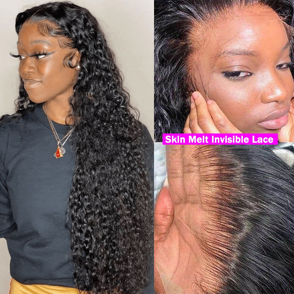 Karbalu HD Lace Frontal Wig Water Wave Lace Front Wig Brazilian Human Hair Wigs Wet And Wavy Curly Lace Front Human Hair Wigs