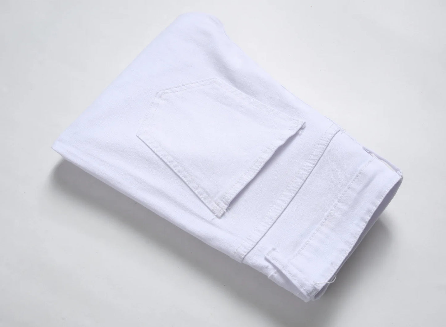 Punk Street Style Ripped Skinny Jeans Men Vintage Wash Solid Denim Trouser Mens Casual Slim Fit Pencil Denim Holes Pants 2024