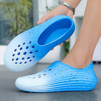 2025 Fashion single size gradient hole garden shoes outdoor beach casual shoes comfortable soft sole fashion sandals