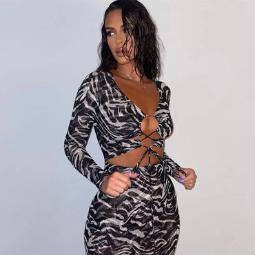 Mini Dress Hollow Out Sexy Pencil Dresses Leopard Hollow Bandage Halter Black Streetwear Short Dress Women Beach Holiday Wear