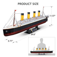 CubicFun 3D Puzzles Ship from PL/US/RU LED Flying Dutchman Pirate Ship Model Queen Anne Revenge Sailboat Titanic Ship Jigsaw