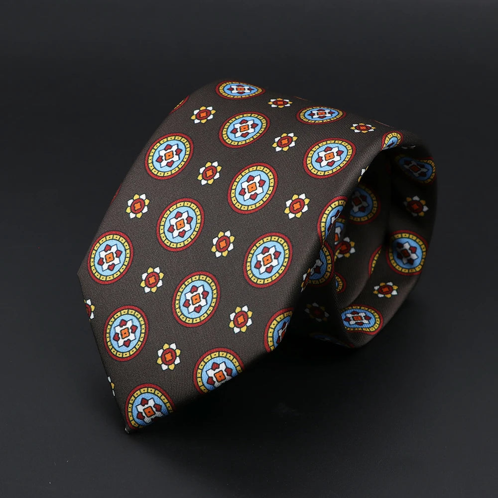 Fashion Men's 7.5cm Silk Tie Super Soft Bohemian Style Dot Chic Novelty Red Blue Necktie Suit Shirt Luxury Banquet Accessories
