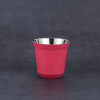 304 Stainless Steel Double-layer Coffee Cup Insulated Tea Cup Beer Cup Painted Espresso Cup Outdoor Portable Capsule Coffee Cup