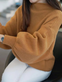 2022 New Winter Women Sweaters Fashion Turtleneck Batwing Sleeve Pullovers Loose Knitted Sweaters Female Jumper Tops