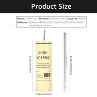 Stainless Steel Coffee Cup Thermoses Double Wall Vacuum Flask Insulated Cup Portable Ice American Coffee Mug Water Bottle