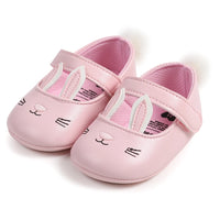 Easter fashionable and cute rabbit ear Mary Jane baby girl shoes, comfortable and lightweight non slip walking shoes, wedding pa
