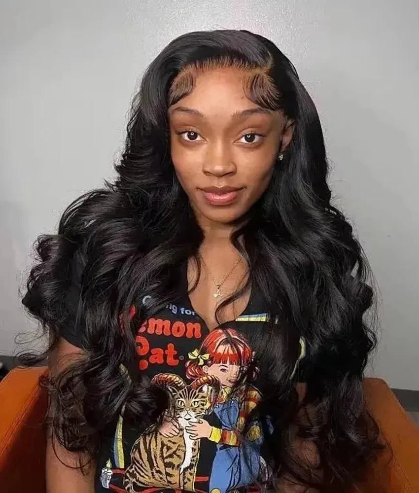 220 Density Body Wave Human Hair Wigs 13x6 Hd Transparent Lace Frontal Wig 40 Inch Pre Plucked Lace Frontal Wigs For Black Women